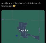 gay gay_(place) giant statue text town_square twitterx ville // 1376x1278 // 50KB